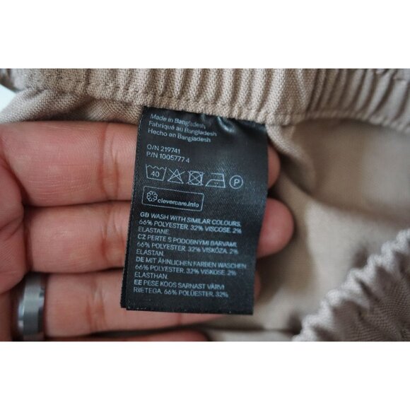 H&M Women’s Brown Elastic Trouser Pants – Size M - Picture 4 of 7